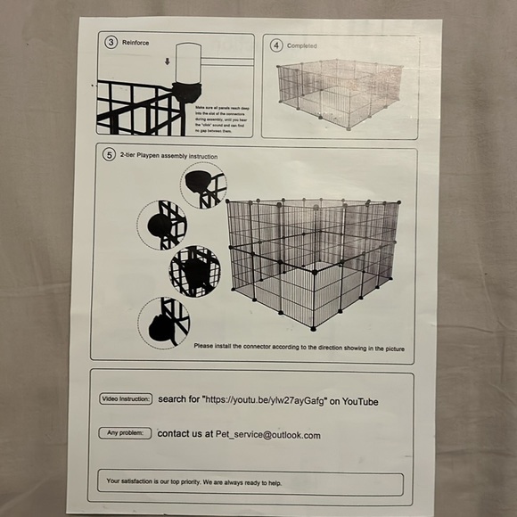 COPY - Animal Cage Indoor Portable Metal Wire. Fence for Small Animals (28 blue… - Picture 6 of 9